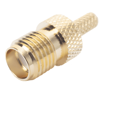 Conector SMA Hembra Inverso de anillo plegable para cable RG-174/U, BELDEN 8216.