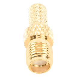 Conector Coaxial SMA / Hembra Inverso / Anillo Plegable / Cable RG-58/U / Recubrimiento Oro / Aislante Teflón