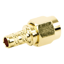 Conector SMA Macho de Anillo Plegable para Cable RG-58/U, Oro/Oro/Teflón.