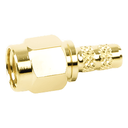 Conector SMA Macho de Anillo Plegable para Cable RG-58/U, Oro/Oro/Teflón.