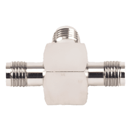 Adaptador en Forma T, de Triple Conectores SMA Hembra, Níquel/ Oro/ Teflón.