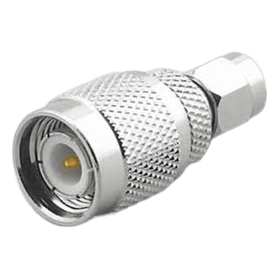 Adaptador en Línea, de Conector SMA Macho a TNC Macho, Níquel/ Oro/ Teflón.