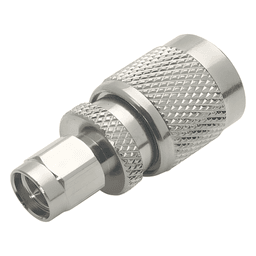Adaptador en Línea, de Conector SMA Macho a TNC Macho, Níquel/ Oro/ Teflón.
