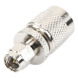 Adaptador en Línea, de Conector SMA Macho a TNC Macho, Níquel/ Oro/ Teflón.
