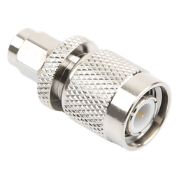Adaptador en Línea, de Conector SMA Macho a TNC Macho, Níquel/ Oro/ Teflón.