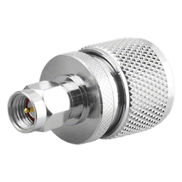 Adaptador en Línea, de Conector SMA Macho a UHF Macho (PL-259), Níquel/ Oro/ Teflón.
