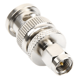 Adaptador en Línea de Conector SMA Macho a BNC Macho, Níquel/ Oro/ Teflón.