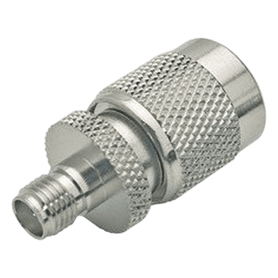 Adaptador en Línea, de Conector SMA Hembra a TNC Macho, Níquel/ Oro/ Teflón.