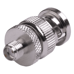 Adaptador en Línea de Conector SMA Hembra a BNC Macho, Níquel/ Oro/ Teflón.