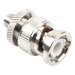 Adaptador en Línea de Conector SMA Hembra a BNC Macho, Níquel/ Oro/ Teflón.