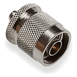 Adaptador RF en Línea / SMA Hembra a N Macho / Cuerpo Bronce Niquelado / Contacto Oro / Aislante Teflón