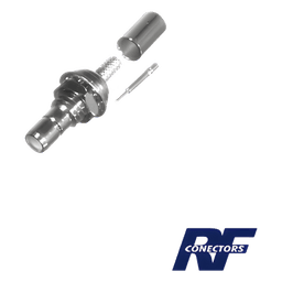 Conector SMB Hembra para panel en D-Plano, de Anillo Plegable para RG-174/U.