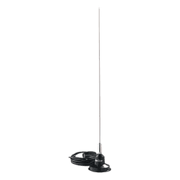 Antena VHF Móvil / 148-174 MHz / 5/8 Onda / 3.4 dB Ganancia / 100 W / Montaje Magnético / Cable RG-58U 4.5 m (14.8 ft)