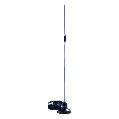 Antena móvil UHF, 450-470 MHz, 5.2 dB, montaje magnético, conector UHF Macho