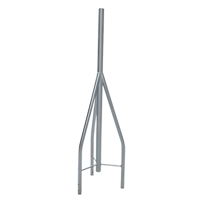 Tramo de remate / copete, tubo industrial 1 1/4" con tubo central 1 7/8", galvanizado por electrólisis