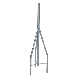 Tramo de remate / copete, tubo industrial 1 1/4" con tubo central 1 7/8" galvanizado por inmersión en caliente