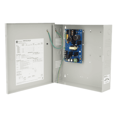 12 o 24 Vcc @ 6 Amp. / fuente de alimentación / 1 salida / capacidad de baterías de respaldo / requieren baterías 