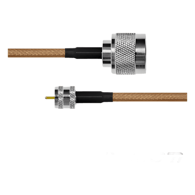 Cable RG142, con conectores N Macho / MINI UHF Macho.