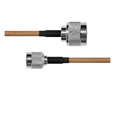 Cable coaxial RG142 / Conector N macho a TNC macho inverso / 100 cm (3.28 ft)