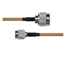 Cable coaxial RG142 / Conector N macho a TNC macho inverso / 100 cm (3.28 ft)