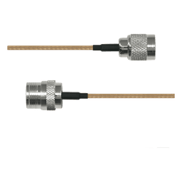 Cable RG142, con conectores N Hembra en un extremo y en el otro TNC Macho Inverso.