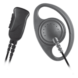 Micrófono de Solapa / Auricular Anillo Higiénico / PTT Integrado / Cable Reforzado Industrial / Compatible Motorola y HYT