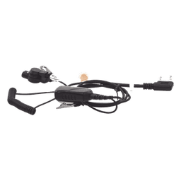Micrófono de Solapa con Audífono Discreto / Tubo Acústico Intercambiable / Cable Reforzado Poliuretano / PTT Integrado / Compatible Kenwood Serie G