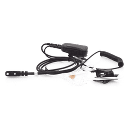 Micrófono de Solapa con Audífono Discreto / Tubo Acústico Intercambiable / Cable Reforzado Poliuretano / PTT Integrado / Compatible Kenwood Serie G