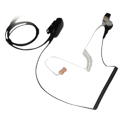 Micrófono de Solapa con Audífono Discreto / Tubo Acústico Transparente / PTT Integrado / Cable Reforzado Poliuretano / Compatible Motorola EX-500/600/PRO5150/GL2000/GP328PLUS/GP338PLUS