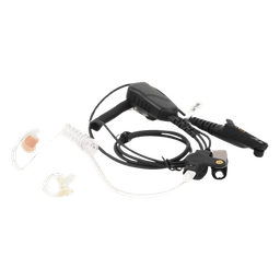 Micrófono de Solapa con Audífono Discreto / Tubo Acústico Transparente / PTT Integrado / Cable Reforzado Poliuretano / Compatible Motorola EX-500/600/PRO5150/GL2000/GP328PLUS/GP338PLUS
