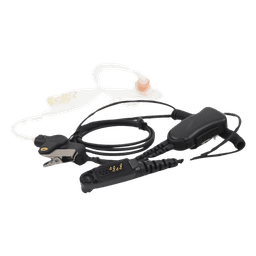 Micrófono de Solapa con Audífono Discreto / Tubo Acústico Transparente / PTT Integrado / Cable Reforzado Poliuretano / Compatible Motorola EX-500/600/PRO5150/GL2000/GP328PLUS/GP338PLUS