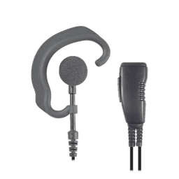 Micrófono de Solapa con Audífono / PTT Integrado / Gancho Ajustable / Reducción de Ruido / Cable de Uso Rudo / Compatible Motorola HT/PRO/MTX/PTX