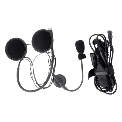 Micrófono con Boom para Casco Abierto / Condensador Eléctrico / PTT de Anillo / Compatible con Radios Kenwood Serie G