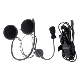 Micrófono con Boom para Casco Abierto / Condensador Eléctrico / PTT de Anillo / Compatible con Radios Kenwood Serie G