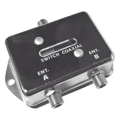 Deslizable Interruptor Coaxial A-B para CCTV, 75 Ohm, 2 Entradas/ 1 Salida, F Hembras.