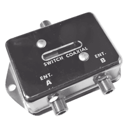 Deslizable Interruptor Coaxial A-B para CCTV, 75 Ohm, 2 Entradas/ 1 Salida, F Hembras.