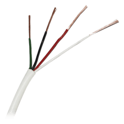 Bobina de 305 Metros (1000 Pies) / Cable de Cobre / 4 x 22 AWG / Tipo Alarmas UL / Para Interior / Color Blanco / Para Aplicaciones de Alarmas de Intrusión / Interfonos / TV Porteros / y Multi-Propósito / Hecho en México