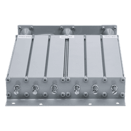 Duplexer SYSCOM en UHF, 6 Cav. 403-430 MHz, 50 Watt, 5 MHz Sep. Rechazo de Banda, BNC Hembras.