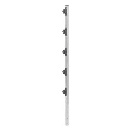 Poste de Paso para Cerca Electrificada / PTR Aluminio 1" / Altura 1.2 m (3.9 ft) / 5 Aisladores Incluidos / Resistente al Clima