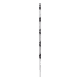 Poste de Paso para Cerca Electrificada / PTR Aluminio 1" / Altura 1.2 m (3.9 ft) / 5 Aisladores Incluidos / Resistente al Clima