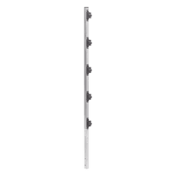 Poste de Paso para Cerca Electrificada / PTR Aluminio 1" / Altura 1.2 m (3.9 ft) / 5 Aisladores Incluidos / Resistente al Clima