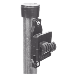 Poste de Paso de 1.2m para Cerca Electrificada.Tubo Galvanizado cal. 18 de 1"Diam. con Tapón y 5 Aisladores Instalados.