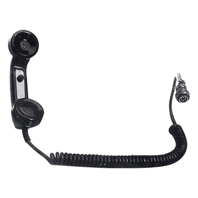 Auricular Tipo Telefónico para Radios de Locomotora, Botón PTT de uso Rudo, Cable Espiral y Conector AAR