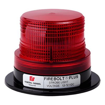Estrobo rojo FireBolt Plus con tubo de reemplazo, 12-72 Vcc (2 Joules)