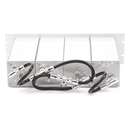 Duplexer VHF / 148-174 MHz / 4 Cavidades 4" / 600 kHz Separación / 350 W / 70 dB Aislamiento / 1.5 dB Pérdida / 19" Rack
