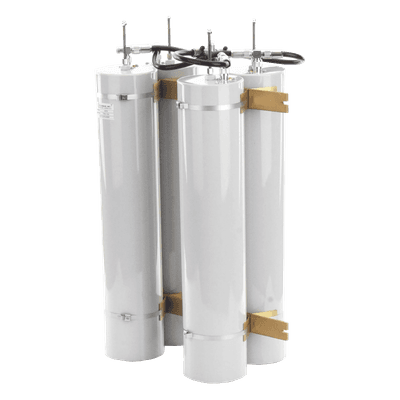 Duplexer Pasa-Banda-Rechazo de Banda, 144-174 MHz, 4 Cavidades (5"Dia.) 600 kHz, 1.5 dB, 350 Watt, N Hembras.