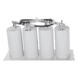 Duplexer Pasa Banda-Rechazo de Banda, 400-470 MHz, 4 Cavidades (4"Dia.) 5 MHz, 250 Watt, N Hembra