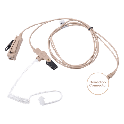 Kit de Micrófono-Audífono / 2 Cables / Tubo Acústico / Kevlar / -30°C a +75°C / Motorola MOTOTRBO