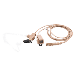 Kit Micrófono-Audífono Profesional / 2 Cables / Tubos Acústicos Transparentes / Compatible KENWOOD NX-340/320/420/TK-3230/3000/3402/3312/3360/3170 / PTT Integrado / VOX Modo Convencional