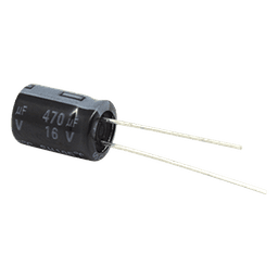 Capacitor Electrolítico de Aluminio / 470 µF / 16 Vcc / 105 °C / Radial / 8 x 11 mm